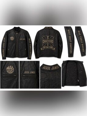 Holy grail ALL LEATHER Jesse James/WCC/MAC tools racing motorcycle jacket